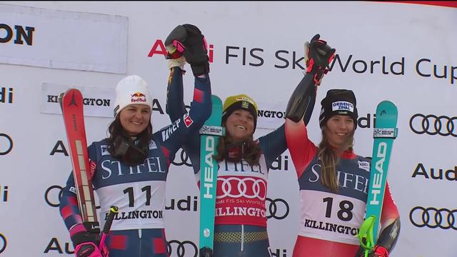 Ski alpin, slalom géant dames: pas de 100ème victoire pour Shiffrin (USA) mais un podium pour Camille Rast (SUI) et la victoire pour Hector (SWE)