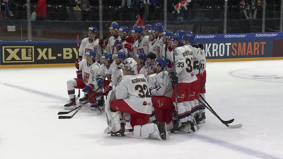 Fribourg, Tchéquie-Suède (5-3): les Tchèques dominent les Suédois lors d'un match animé