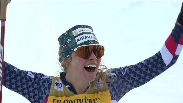 Tour de ski, étape 1, sprint dames: Fähndrich (SUI) 3e du sprint, victoire de Diggins (USA)