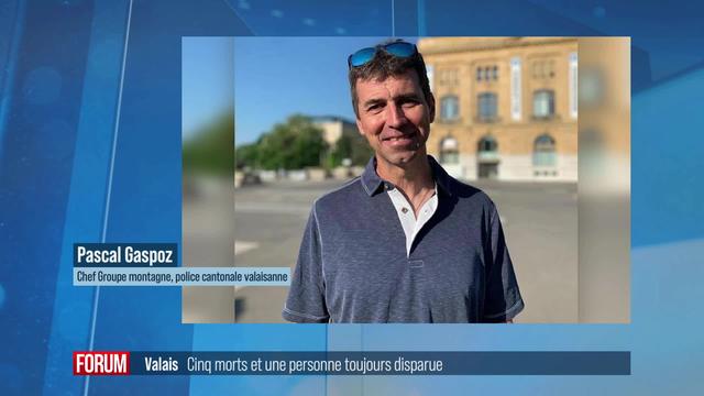 Cinq randonneurs décédés et un porté disparu à Tête Blanche: interview de Pascal Gaspoz