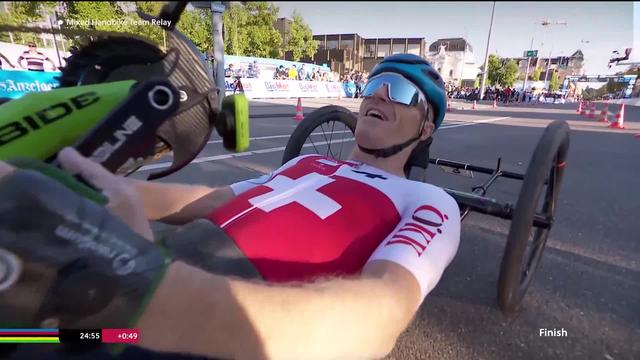 Cyclisme, Championnats du monde: en relais par équipes mixtes de handbike, les Suisses terminent 5e