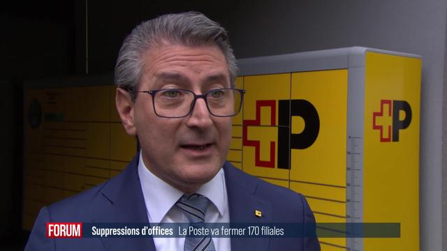 La Poste va fermer 170 filiales en Suisse: interview de Roberto Cirillo