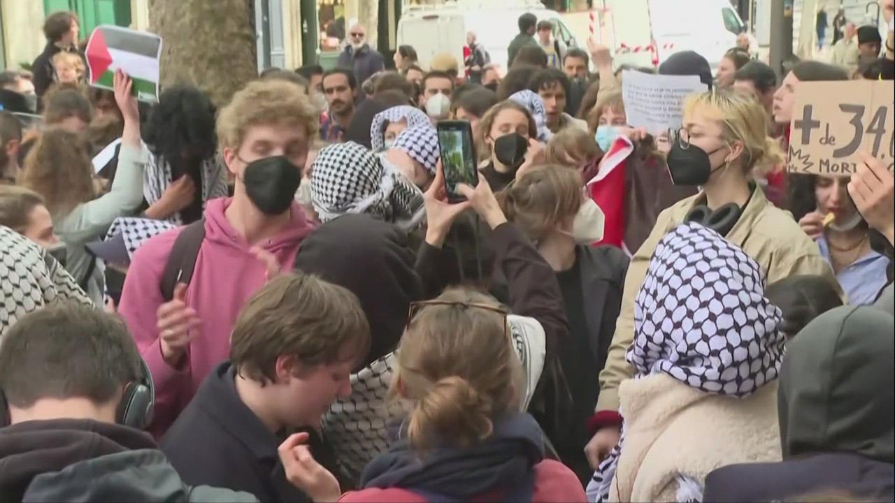 Des manifestants pro-palestiniens évacués de Sciences Po Paris ce vendredi
