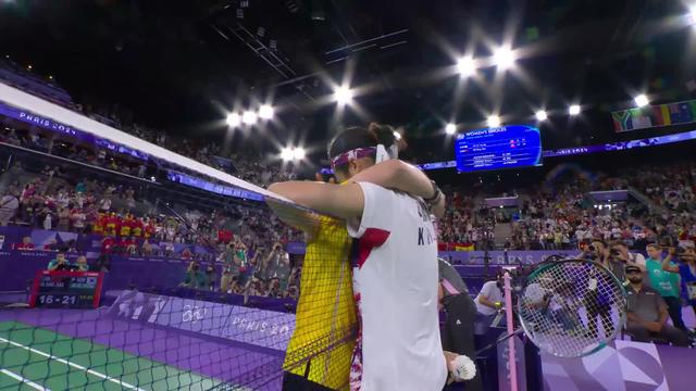 Finale dames, S. An (KOR) - B. He (CHN) (21-13; 21-16): La Coréenne remporte l'or en 2 sets