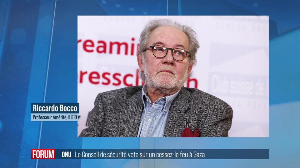 Échec de la résolution américaine sur un cessez-le-feu à Gaza: interview de Riccardo Bocco