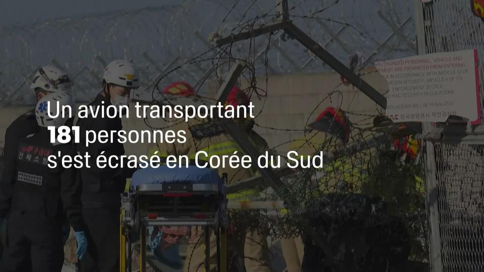 Un avion transportant 181 personnes s'est écrasé en Corée du Sud