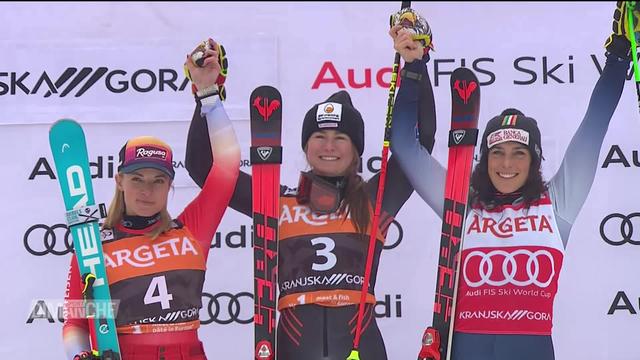 Ski alpin, géant dames: Lara-Gut Behrami finit sur la deuxième marche du podium