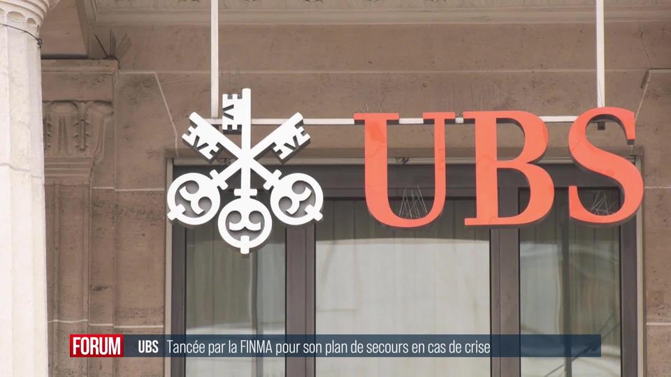 La Finma somme UBS de renforcer son plan d'urgence