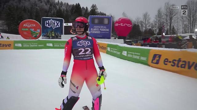 Adelboden (SUI), slalom dames, 1re manche: Mélanie Meillard (SUI) verra la 2e manche (12e)