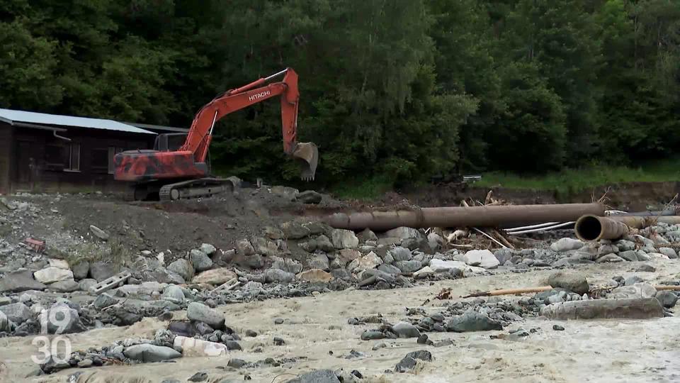 Les dégâts sont considérables et coûteux en Valais après les violentes intempéries