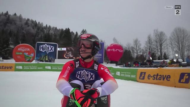 Adelboden (SUI), slalom dames, 1re manche: Camille Rast (SUI) finit au 11e rang