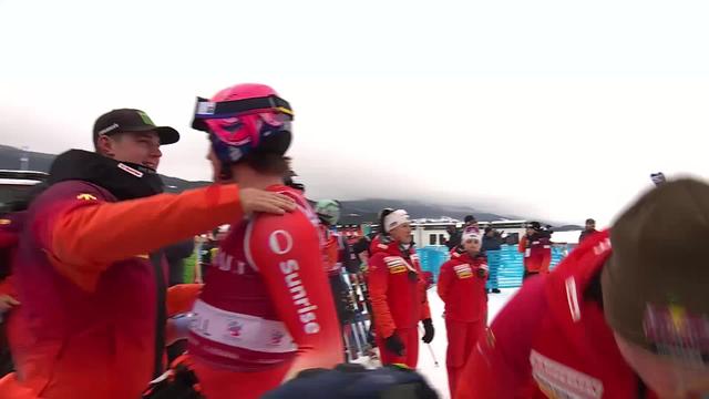 Kvitfjell (NOR), super-G messieurs: Gino Cavizel (SUI)