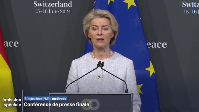 Ursula Von der Leyen appelle Moscou à écouter le message du Bürgenstock