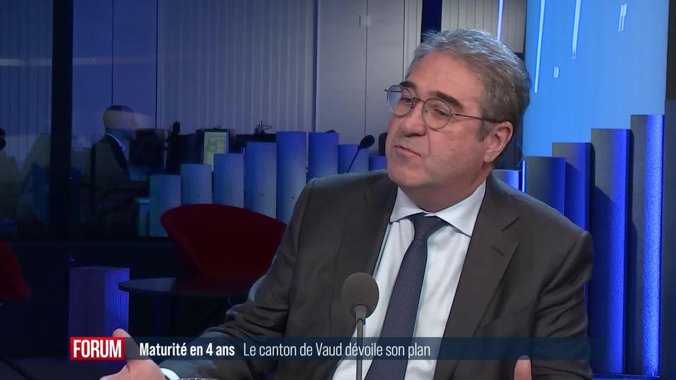 Les élèves vaudois feront leur gymnase en quatre ans à partir de 2032: interview de Frédéric Borloz