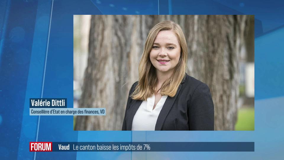 La baisse des impôts sera-t-elle viable pour le canton de Vaud? Interview de Valérie Dittli