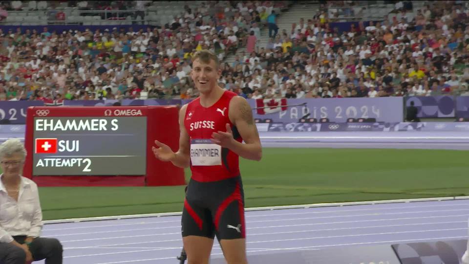 Saut en longueur, finale messieurs: Simon Ehammer (SUI) termine au pied du podium avec un saut à 8m20