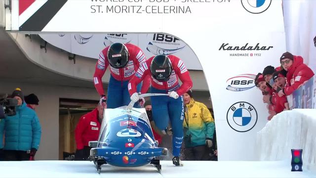 St.-Moritz (SUI), bob à 2 messieurs, 2e manche: Cédric Follador et Gregory Jones (SUI) maintiennent leur 7e place