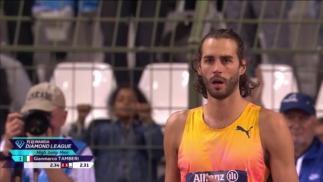 Bruxelles (BEL), saut en hauteur messieurs: Gianmarco Tamberi (ITA) s'offre la victoire avec un saut à 2m34