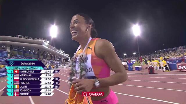 Doha (QAT), 100m haies dames: Ditaji Kambundji (SUI) s'impose à Doha