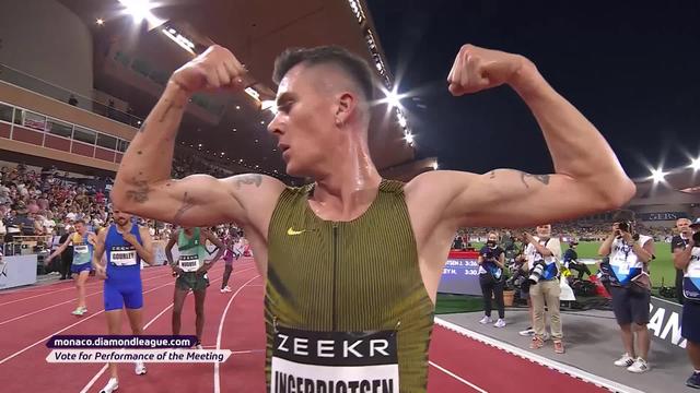 Monaco, 1500m messieurs: Jakob Ingebrigsten (NOR) réalise le 4e chrono de l’histoire en 3:26’’73