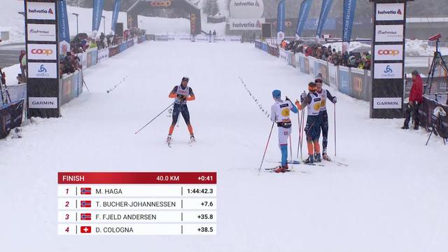 S-chanf, Marathon d'Engadine: triplé norvégien devant Dario Cologna (SUI) qui termine 4e