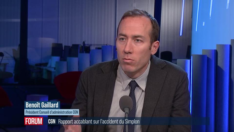 Un rapport d’experts sur le quasi-naufrage du Simplon pointe du doigt la CGN: interview de Benoît Gaillard