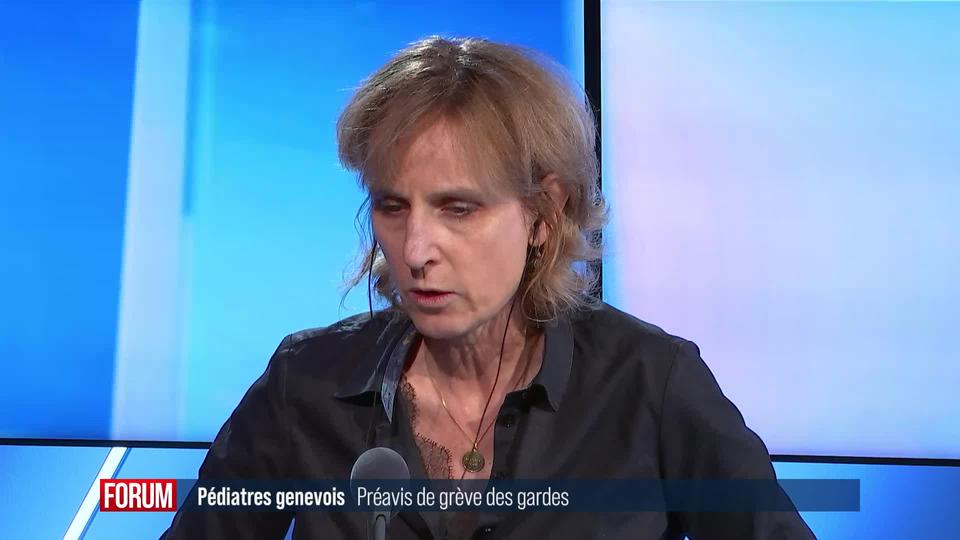 Les pédiatres genevois menacent de faire grève pour dénoncer la suppression des taxes d'urgence lors des gardes: interview de Martine Bideau