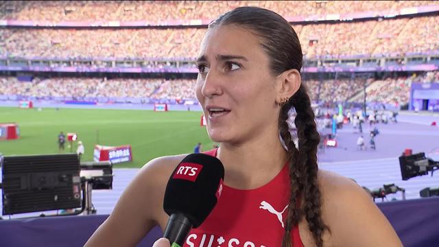 Valentina Rosamilia (SUI) s'exprime après sa série du 800m