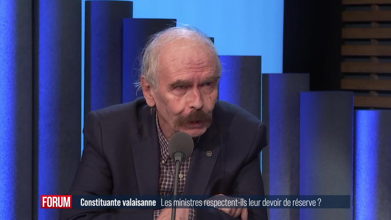 Quatre politiciens font recours contre le projet de nouvelle Constitution en Valais: interview de Claude Rouiller