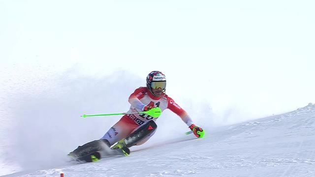 Gurgl (AUT), slalom messieurs, 1re manche: Luca Aerni (SUI) pointe à la 23e place