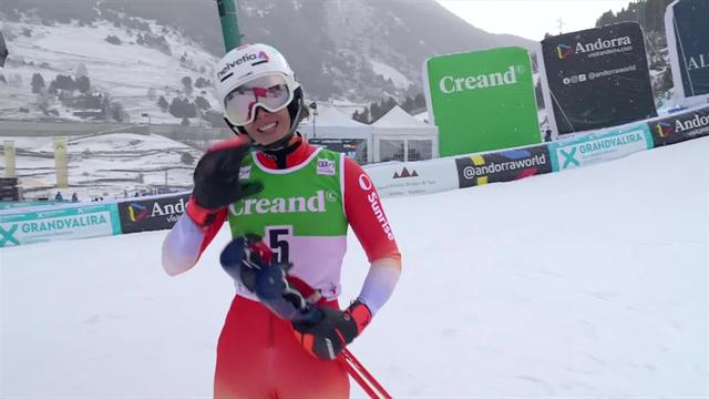 Soldeu (AND), slalom dames, 1re manche: Michelle Gisin (SUI) de retour à la compétition