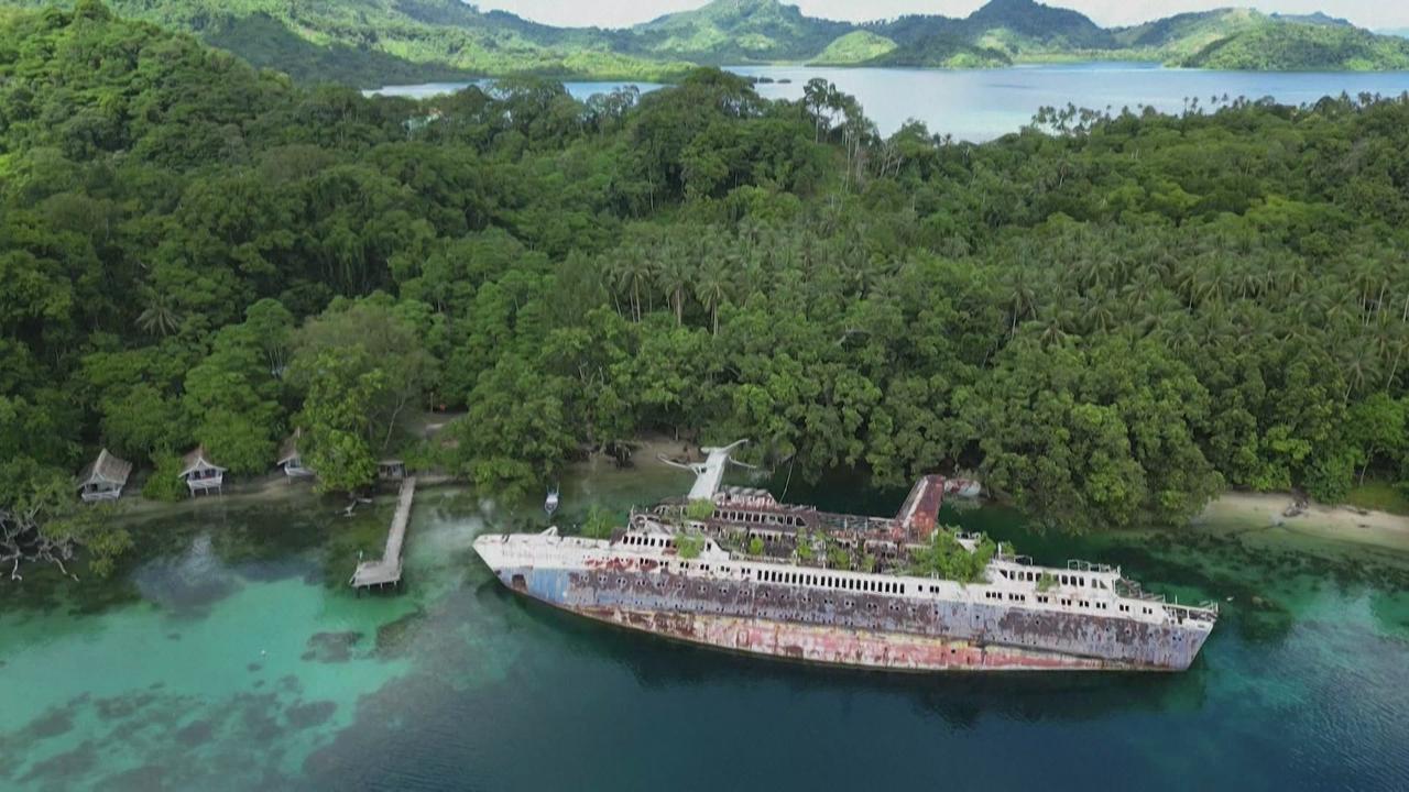Une épave rouille depuis plus de 20 ans aux îles Salomon