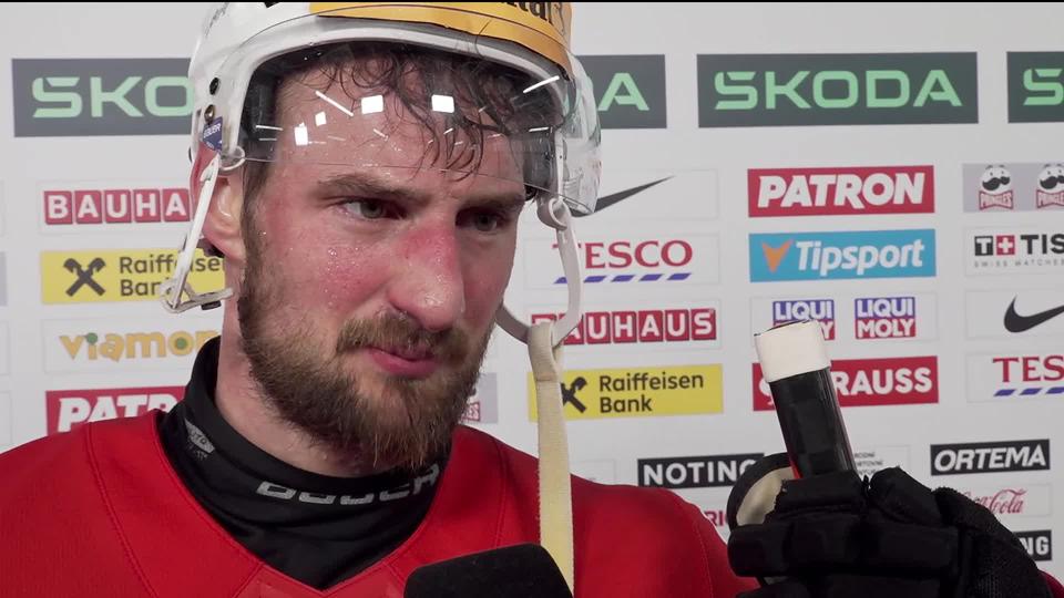 Groupe A, Suisse - Grande-Bretagne (3-0): Tristan Scherwey à l'interview