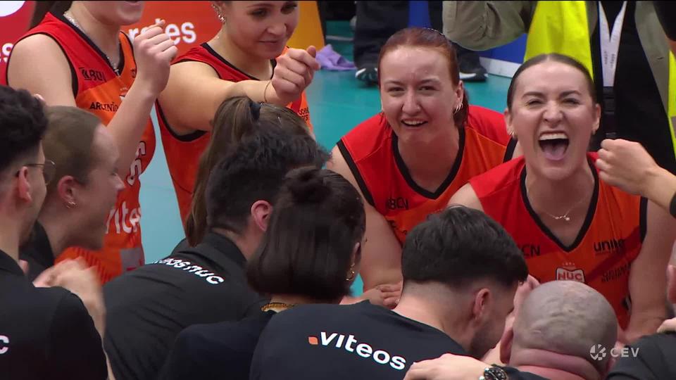 Volleyball, CEV-CUP: Neuchâtel-Lodz 1-3 (21-25 21-25 25-17 23-25). Le NUC remporte le set en or 15-13 et se qualifie pour la finale!