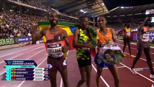 Bruxelles (BEL), 5000m messieurs: triplé éthiopien avec Berihu Aregawi (ETH) en tête, Dominic Lobalu (SUI) termine à la 9e place