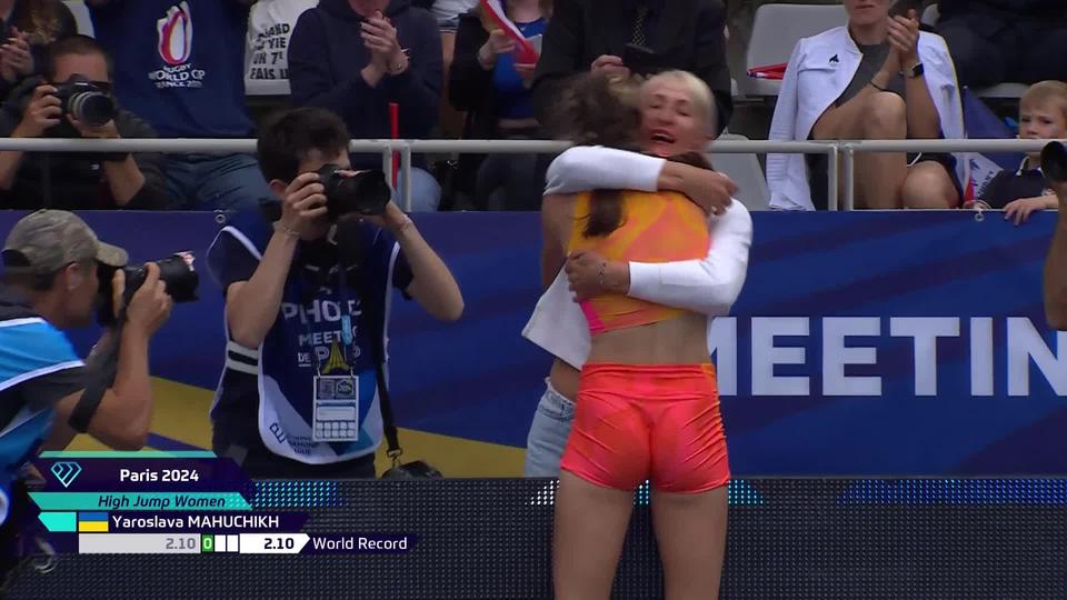 Paris (FRA), saut en hauteur dames: Yaroslava Mahuchikh (UKR) bat le record du monde en 2.10m