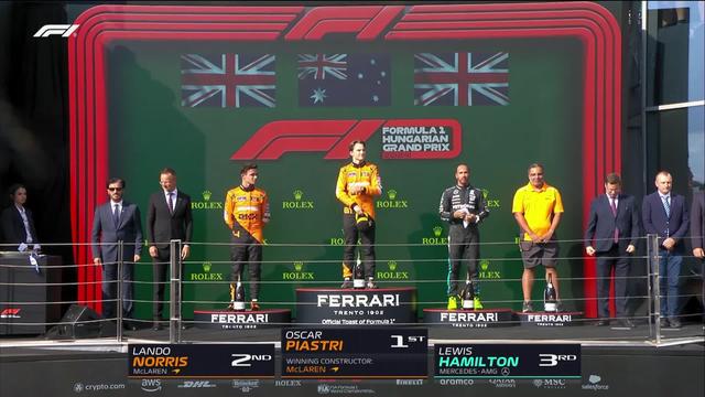 Formule 1: doublé McLaren au GP de Hongrie