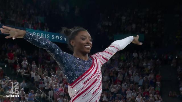 En gymnastique, l'américaine Simone Biles remporte un 5ème titre olympique lors du concours par équipe