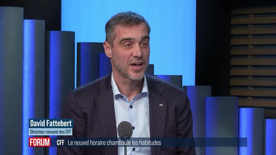 Le nouvel horaire CFF vit ses changements les plus importants depuis 20 ans en Suisse romande: interview de David Fattebert (vidéo)