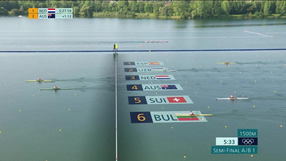 Single scull, semifinal: a suíça Aurelia-Maxima Janzen competirá na final B em sua primeira Olimpíada