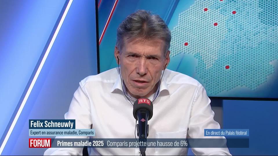 Comparis projette une hausse de 6% des primes maladie: interview de Felix Schneuwly