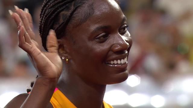 Monaco, 100m dames: Julien Alfred (LCA) court la rectiligne en 10’’85