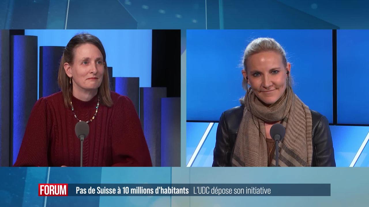 L'UDC dépose une nouvelle initiative pour limiter l'immigration: débat entre Céline Amaudruz et Céline Weber