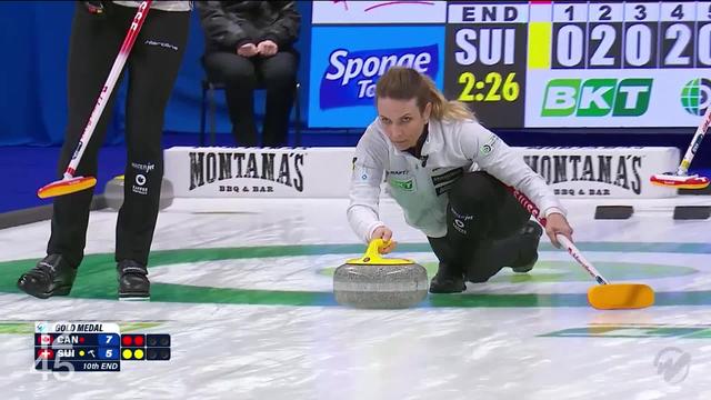 Battues 7-5 par le Canada,  les Suissesses doivent se contenter de la médaille d'argent lors des championnats du monde de curling