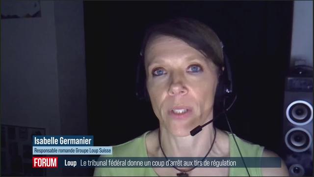 Le Tribunal administratif fédéral ordonne l’arrêt des tirs de régulation du loup: interview d’Isabelle Germanier