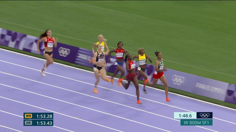 800m dames, demi-finale: fin de parcours pour Valentina Rosamilia (SUI), qui termine à la 7e place