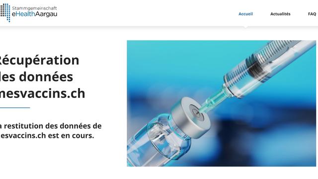 La homepage du site Mesvaccinsch. [https://mesvaccins.ch]