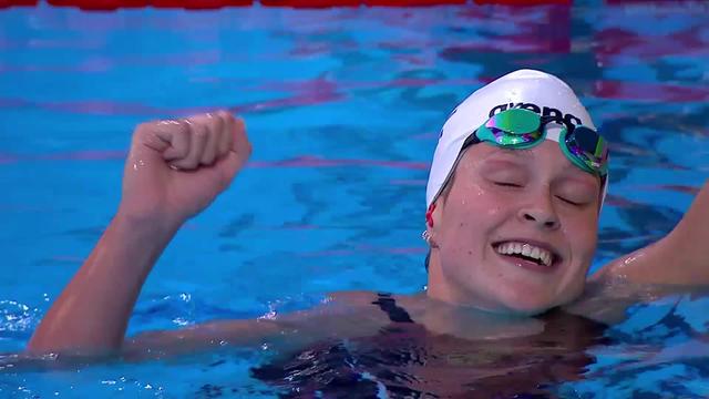 Belgrade (SRB), 400m 4 nages dames, finale: A.Gobrenko (ISR) devance les Hongroises V.Jackl et Z.Jakabos