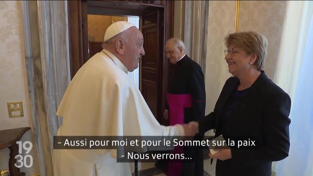 Reçue par le pape François au Vatican, Viola Amherd a évoqué la conférence sur la paix en Ukraine qui se tiendra au Bürgenstock