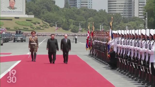 Vladimir Poutine, accueilli en grande pompe à Pyongyag, pour signer un accord stratégique avec la Corée du Nord